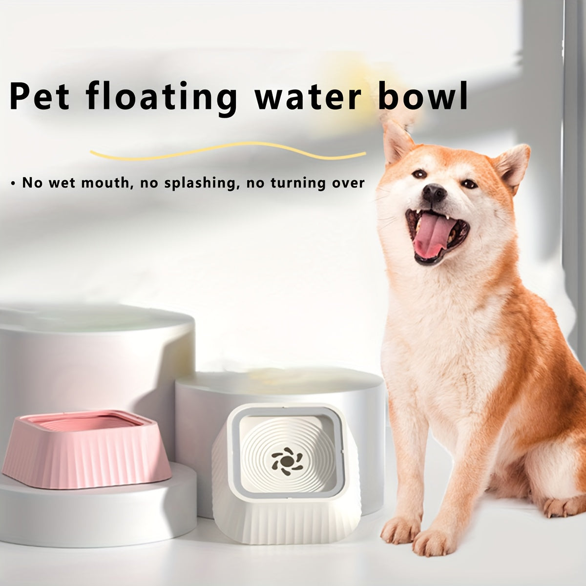 Bowl with Non-Slip Base - Heavy-Duty Plastic Pet Dispenser, Easy-Clean Design & Portable for Home, Travel, Car - Hygienic Elevated Feeding for Small Animals, Spill-Resistant Pet Water Dispenser, Petsafe Material, Travel with Pets