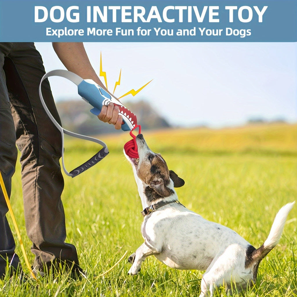 Tug of War Toy with Squeaker, Aggressive Dog Chew Toy for Large Breeds, Pulling Games, Fetch Training- Ideal for Labrador, German Shepherd, Husky - Durable Chew Toy for Medium & for large Dogs, Dog Rope Toys