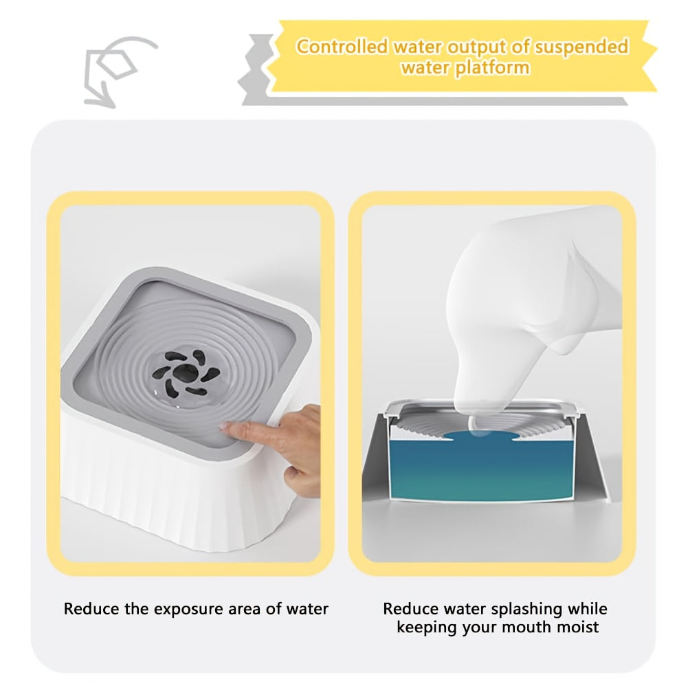 Bowl with Non-Slip Base - Heavy-Duty Plastic Pet Dispenser, Easy-Clean Design & Portable for Home, Travel, Car - Hygienic Elevated Feeding for Small Animals, Spill-Resistant Pet Water Dispenser, Petsafe Material, Travel with Pets