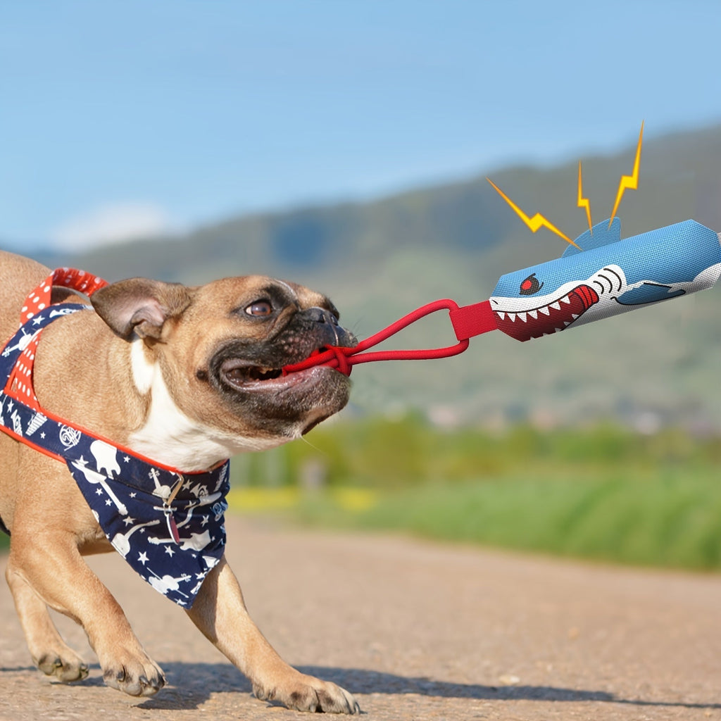 Tug of War Toy with Squeaker, Aggressive Dog Chew Toy for Large Breeds, Pulling Games, Fetch Training- Ideal for Labrador, German Shepherd, Husky - Durable Chew Toy for Medium & for large Dogs, Dog Rope Toys