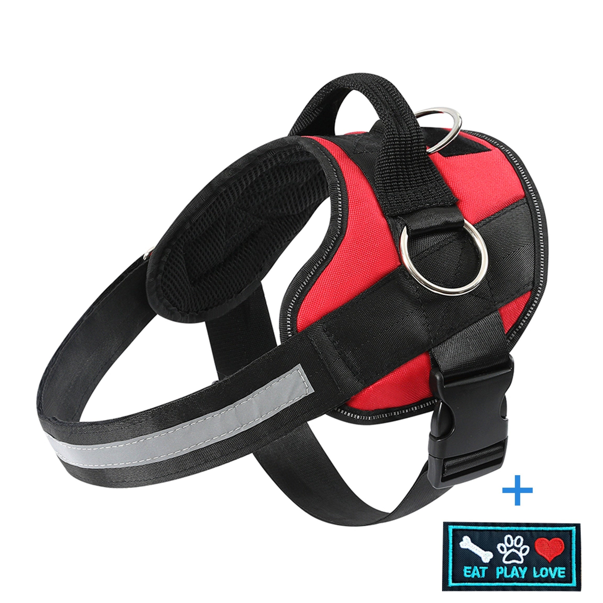 DAYSBreathable Reflective Dog Harness - Breathable And Adjustable PEt Vest For Outdoor Walking Travel Pet Harness With Control Handle